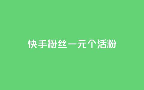 快手粉丝一元1000个活粉 - 快手低价获取1000个真实粉丝的方法揭秘~ 第1张 快手粉丝一元1000个活粉 - 快手低价获取1000个真实粉丝的方法揭秘~ 第1张