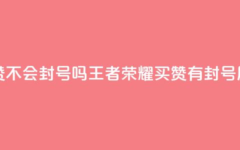 王者荣耀买赞不会封号吗(王者荣耀买赞有封号风险吗?) 第1张 王者荣耀买赞不会封号吗(王者荣耀买赞有封号风险吗?) 第1张