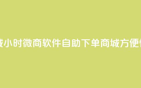 24小时微商软件自助下单商城 - 方便快捷的微商下单平台~ 第1张 24小时微商软件自助下单商城 - 方便快捷的微商下单平台~ 第1张