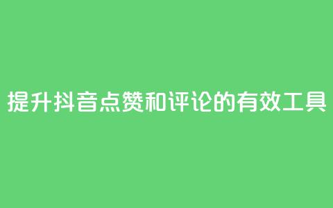 提升抖音点赞和评论的有效工具 第1张 提升抖音点赞和评论的有效工具 第1张