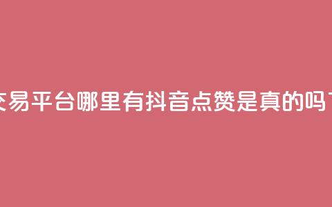 粉丝交易平台哪里有 - 抖音点赞app是真的吗 第1张 粉丝交易平台哪里有 - 抖音点赞app是真的吗 第1张