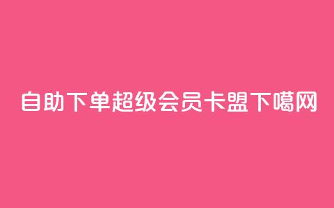 qq自助下单 - 超级会员卡盟 第1张 qq自助下单 - 超级会员卡盟 第1张