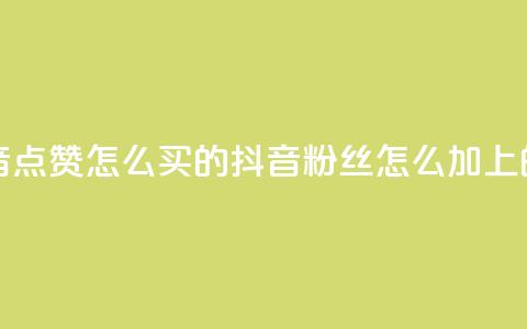 一元抖音点赞怎么买的 - 抖音粉丝怎么加上的 第1张 一元抖音点赞怎么买的 - 抖音粉丝怎么加上的 第1张