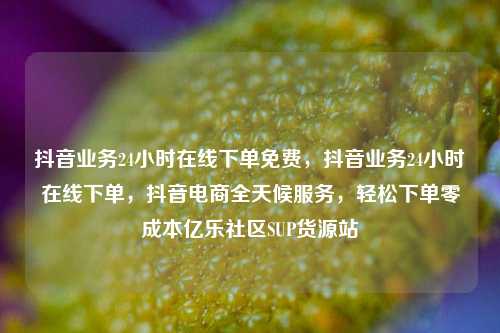 抖音业务24小时在线下单免费，抖音业务24小时在线下单	，抖音电商全天候服务，轻松下单零成本亿乐社区SUP货源站  第1张