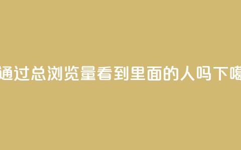 能通过QQ总浏览量看到里面的人吗？  第1张