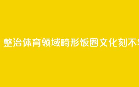 观察快评丨整治体育领域畸形“饭圈文化”刻不容缓  第1张