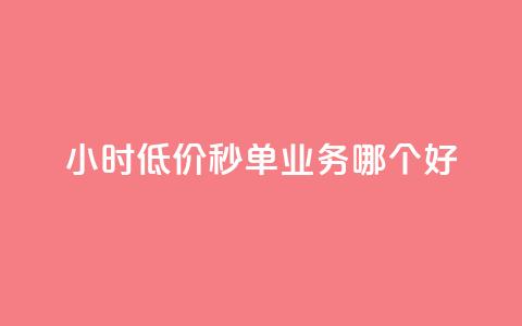 24小时低价秒单业务哪个好 - 24小时低价秒单业务推荐~  第1张
