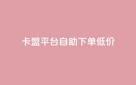 卡盟平台自助下单低价 - 自助下单低价卡盟平台助你轻松购卡! 第1张 卡盟平台自助下单低价 - 自助下单低价卡盟平台助你轻松购卡! 第1张
