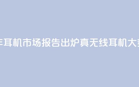2024上半年耳机市场报告出炉：真无线耳机大势已去  第1张