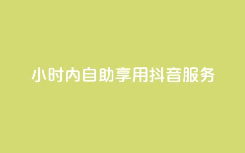 24小时内自助享用抖音服务  第1张