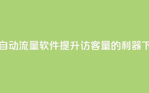 抖音自动流量软件:提升访客量的利器 第1张 抖音自动流量软件:提升访客量的利器 第1张