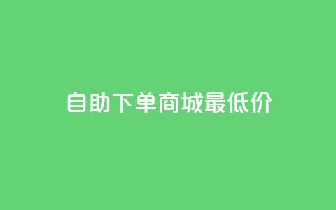 自助下单商城最低价 - 自助下单商城特惠低价精选。  第1张