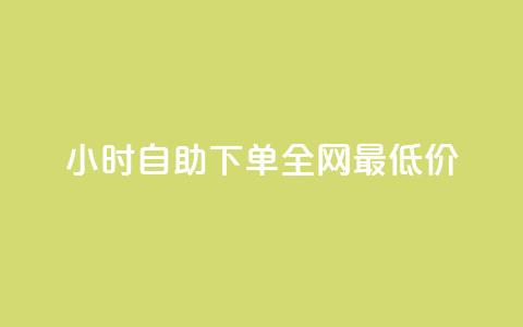 24小时自助下单全网最低价 - 24小时全网最低价自助下单，快速方便，还在等什么？!  第1张