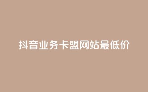 抖音业务卡盟网站最低价,卡盟自动下单入口 - 快手涨热度软件 冰点卡盟  第1张