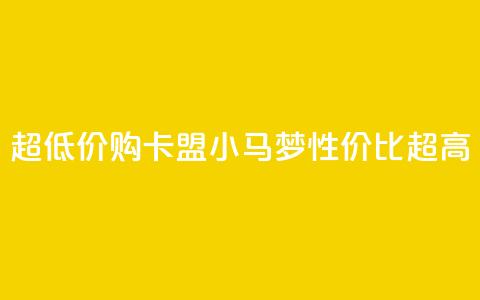超低价购卡盟小马梦	，性价比超高  第1张