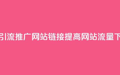 快手引流推广网站链接，提高网站流量  第1张