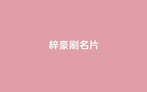 梓豪刷名片,发卡网货源 - 拼多多刀 拼多多助力免单在哪里查看  第1张