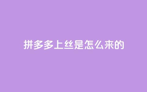 拼多多上丝是怎么来的 - 抖音怎么放外网链接 第1张 拼多多上丝是怎么来的 - 抖音怎么放外网链接 第1张