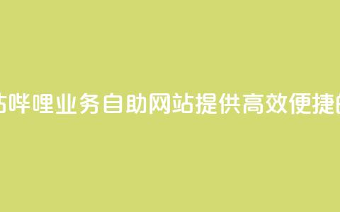 哔哩业务自助网站 - 哔哩业务自助网站：提供高效便捷的在线服务。  第1张