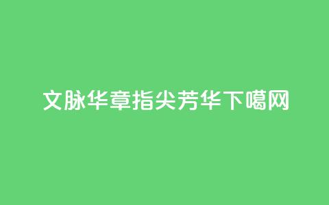 文脉华章｜指尖芳华  第1张