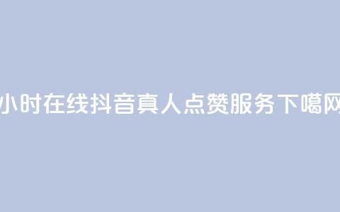 24小时在线抖音真人点赞服务  第1张