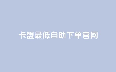 卡盟最低自助下单官网 - 卡盟官网自助下单，最低价格保证！!  第1张