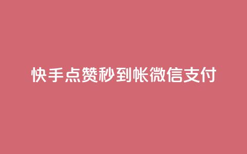 快手点赞秒到帐微信支付,qq访客量增加网站免费 - KS业务下单软件 全网最低价业务网站  第1张
