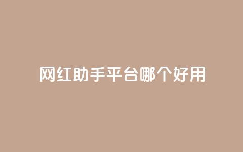 网红助手平台哪个好用,业务自助平台24小时 - ks免费业务平台低价 dy24小时在线下单平台  第1张