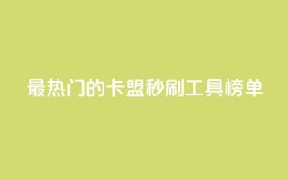 最热门的卡盟秒刷工具榜单