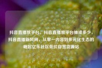 抖音直播放平台，抖音直播放平台抽成多少，抖音直播新风向，从单一内容到多元化生态的崛起亿乐社区低价自营货源站