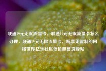联通19元无限流量卡，联通19元无限流量卡怎么办理，联通19元无限流量卡，畅享无限制的网络世界亿乐社区低价自营货源站