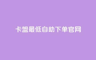 卡盟最低自助下单官网 - 卡盟官网自助下单服务，低价优质推广！