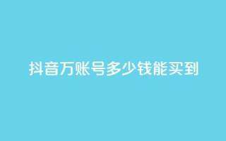 抖音100万账号多少钱能买到 - 抖音百万账号市场价揭秘与购买指南！
