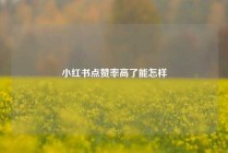 小红书点赞率高了能怎样