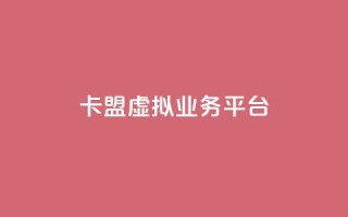 卡盟虚拟业务平台 - 虚拟业务平台助力卡盟经营 提升效率~