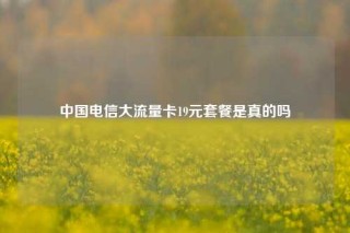 中国电信大流量卡19元套餐是真的吗