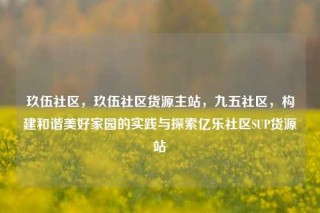 玖伍社区，玖伍社区货源主站，九五社区，构建和谐美好家园的实践与探索亿乐社区SUP货源站