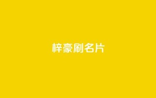 梓豪刷名片,快手24下单平台最低 - 网红商城快手业务 - ks业务免费下单平台最便宜