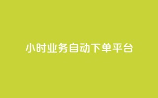 24小时业务自动下单平台 - 自动下单平台助力您的业务24小时发展!