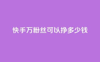 快手11万粉丝可以挣多少钱 - 如何利用11万粉丝在快手赚取收益！