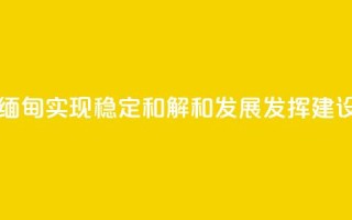 王毅：为缅甸实现稳定、和解和发展发挥建设性作用