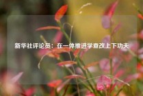 新华社评论员：在一体推进学查改上下功夫