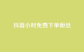 抖音24小时免费下单粉丝 - 抖音50万多少级