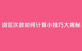 浏览次数如何计算？SEO小技巧大揭秘
