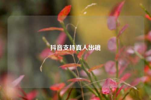 抖音支持真人出镜  第1张