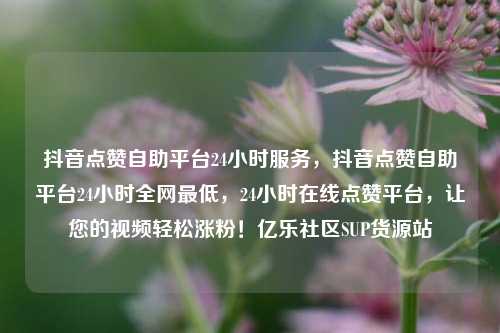 抖音点赞自助平台24小时服务，抖音点赞自助平台24小时全网最低	，24小时在线点赞平台，让您的视频轻松涨粉！亿乐社区SUP货源站  第1张