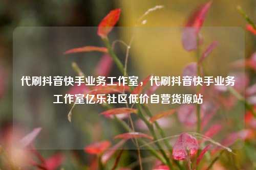 代刷抖音快手业务工作室，代刷抖音快手业务工作室亿乐社区低价自营货源站  第1张