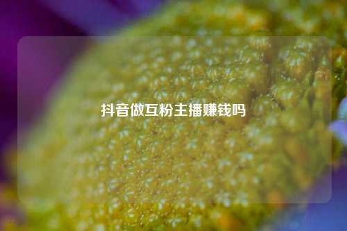 抖音做互粉主播赚钱吗  第1张